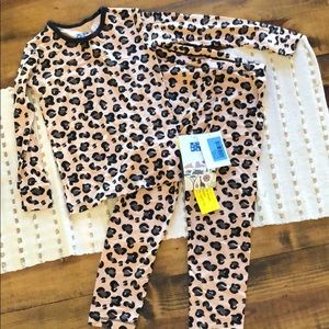 NWT KICKEE PANTS SUEDE CHEETAH PJS SIZE 6